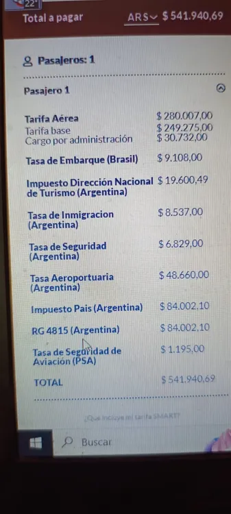Precio pasaje Mendoza a Rio con impuestos enero 2024 Precio pasaje Mendoza a Rio con impuestos enero 2024