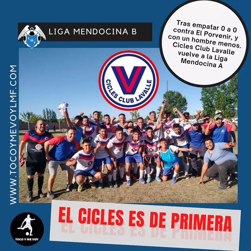 Liga Mendocina, Primera B, Lavalle campeón