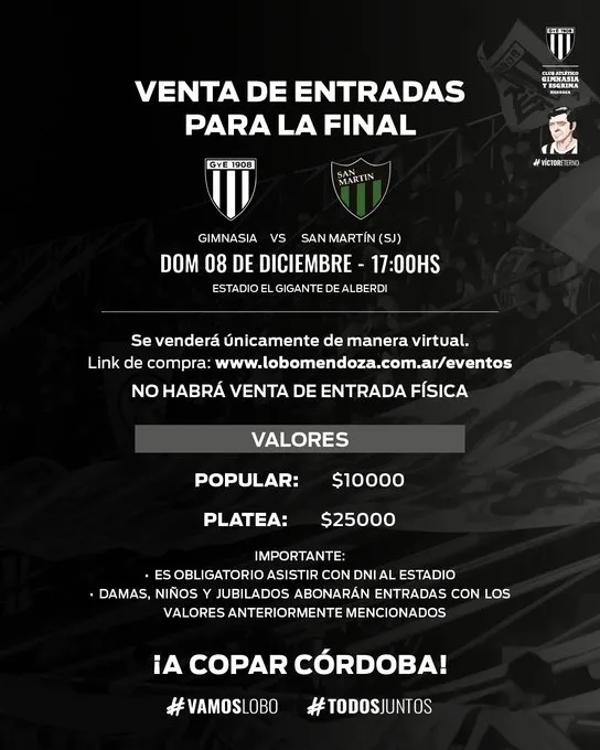 Primera Nacional, La final, Venta de entradas