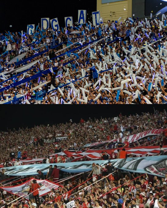 Godoy Cruz, River, hinchadas