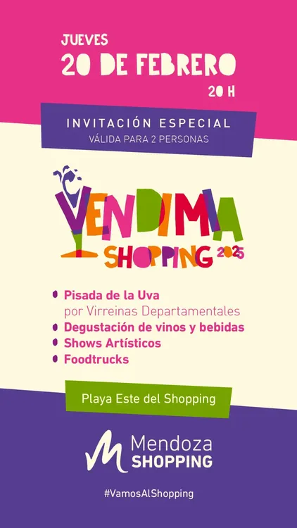 Invitación Vendimia Shopping 2025