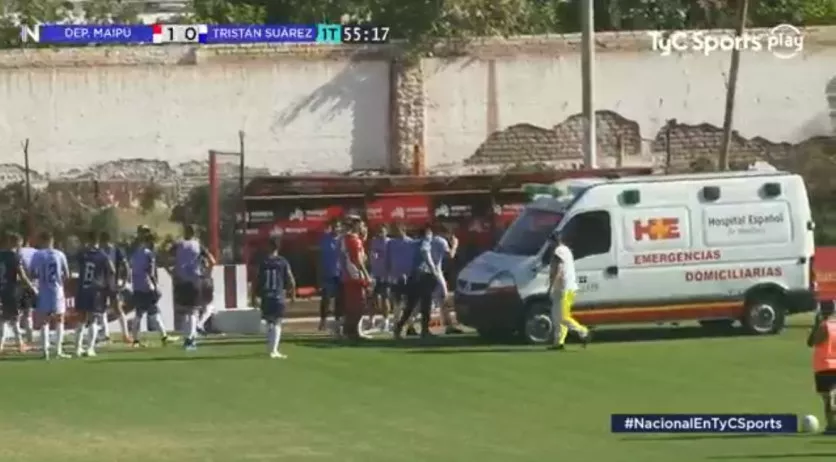 Partido suspendido, agredieron al arquero de Tristan Suárez