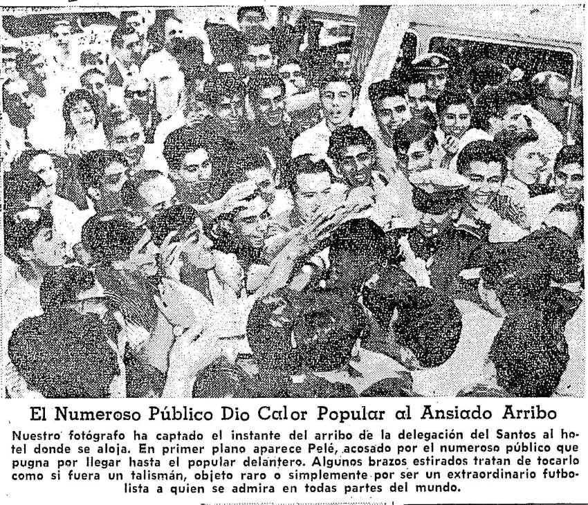 Pelé en el Gambarte, foto historica