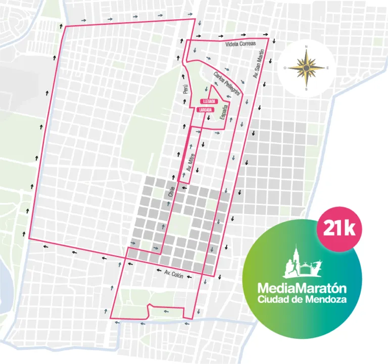 Media Maratón Mendoza, 10 y 21km