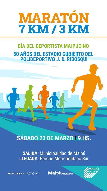 Atletismo, carrera pedreste en Maipú