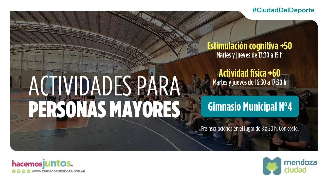 Gimnasio municipal nro 1, actividades personas mayores