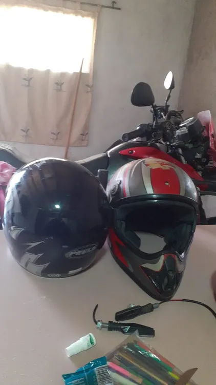 Cascos utilizados por los delincuentes
