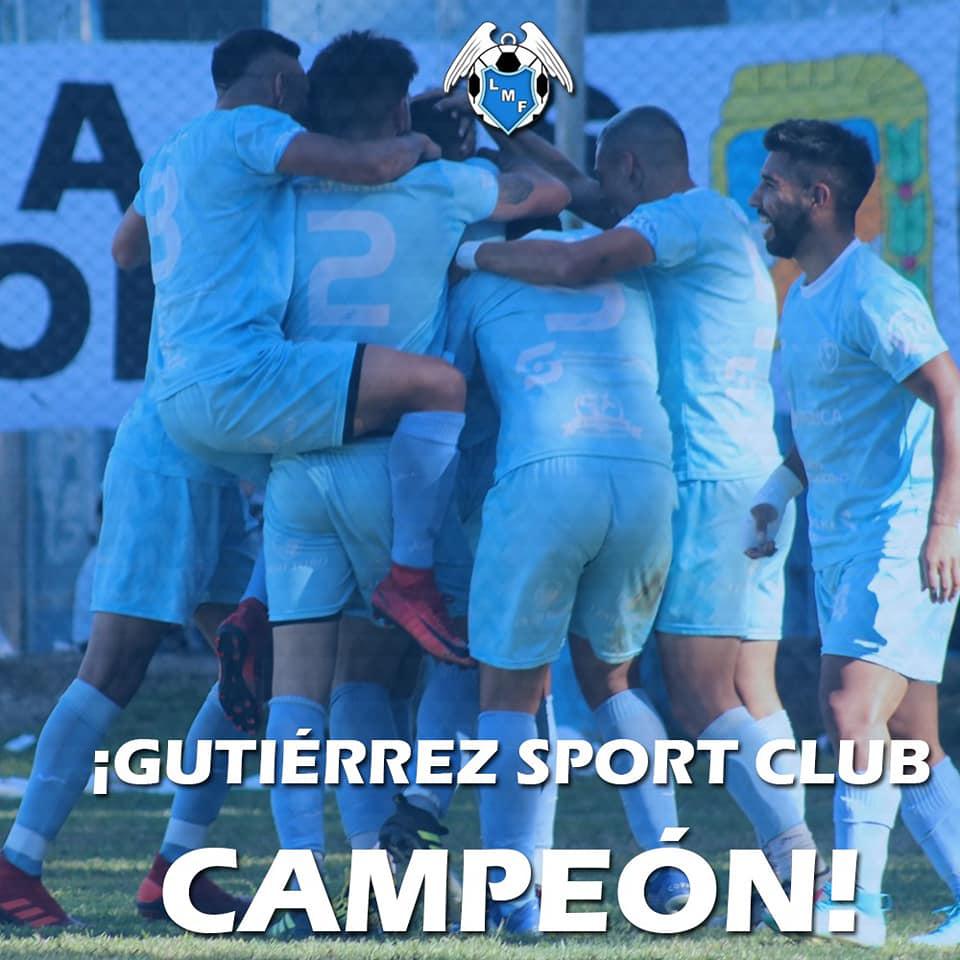 Gutierrez Sport Club campeón de la Liga Mendocina de Futbol