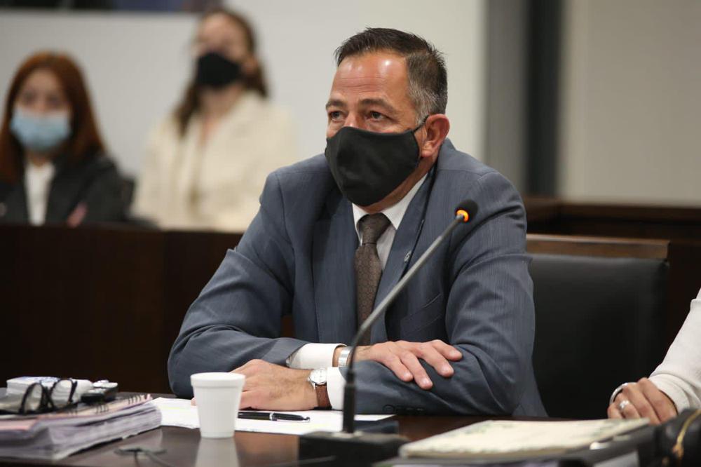 Debate Juicio por jurados c/ Gil Pereg  Acusado por Homicidio Agravado por el vinculo en concurso real y Homicidio simple agravado por el uso de arma de fuego (Art 80 nc 1, 55, 79 y 41 del Código Penal Argentino). 
Fotos Ministerio Público Fiscal Mendoza - Argentina 