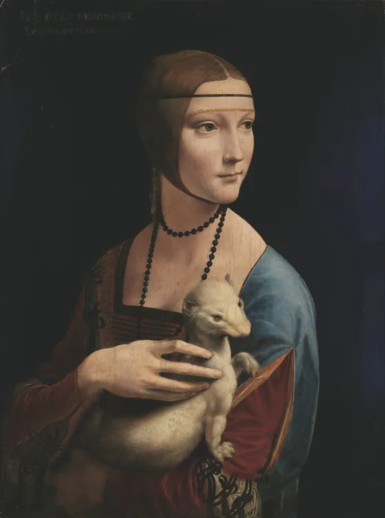 Lady with an Ermine by Leonardo da Vinci, Credits The National Museum in Krakow, Google Arts _ Culture