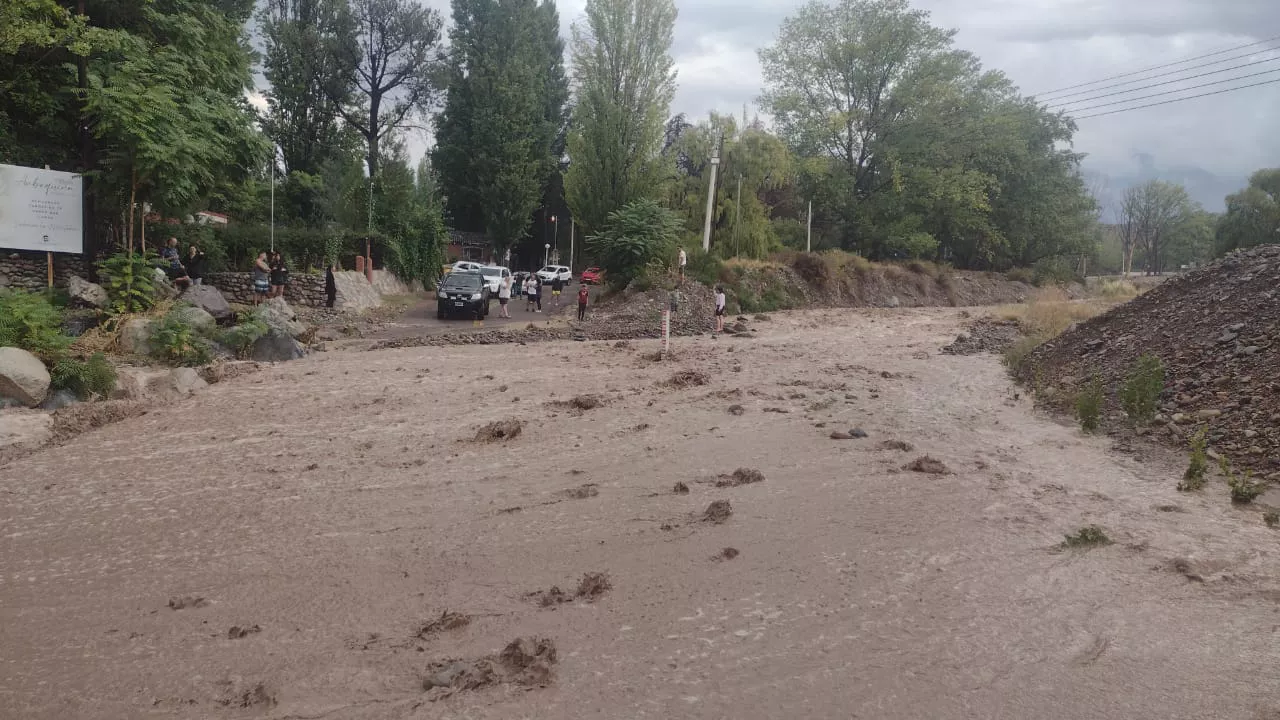 Crecida Rio Blanco en Potrerillos/Mendoza RP89