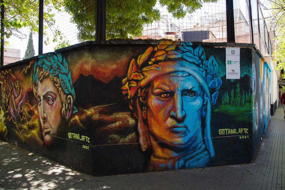 La capital de Mendoza inaugur murales en homenaje a Dante Alighieri