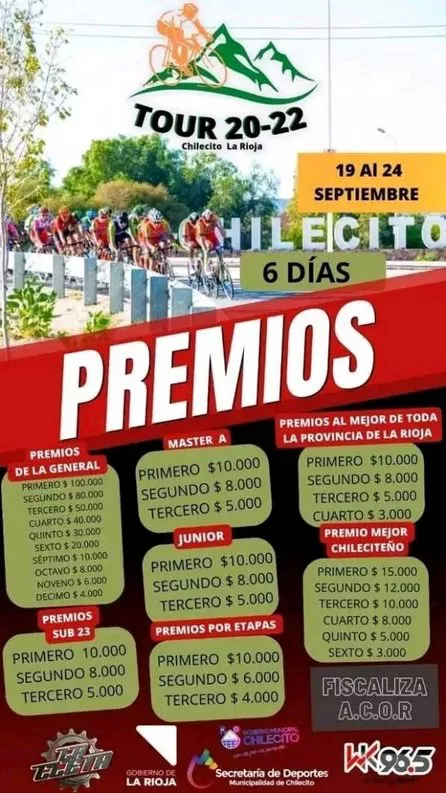 Ciclismo, afiche Vuelta de Chilecito