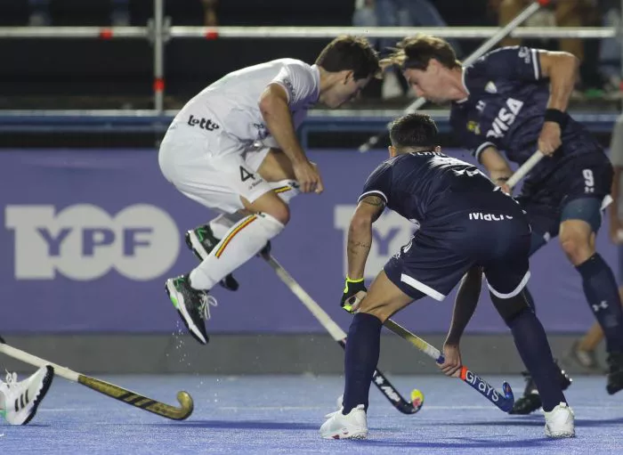 Hockey sobre cesped, victoria de Los Leones frente a los belgas