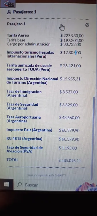precio pasaje a Mendoza a Lima con impuestos precio pasaje a Mendoza a Lima con impuestos