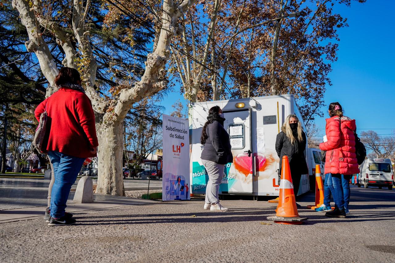 Las Heras, Móvil sanitario en plaza Marcos Burgos