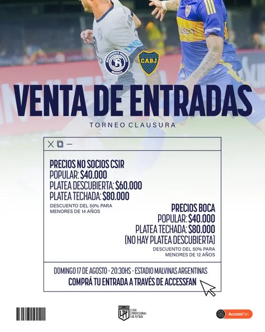 Lepra y Boca, venta de entradas