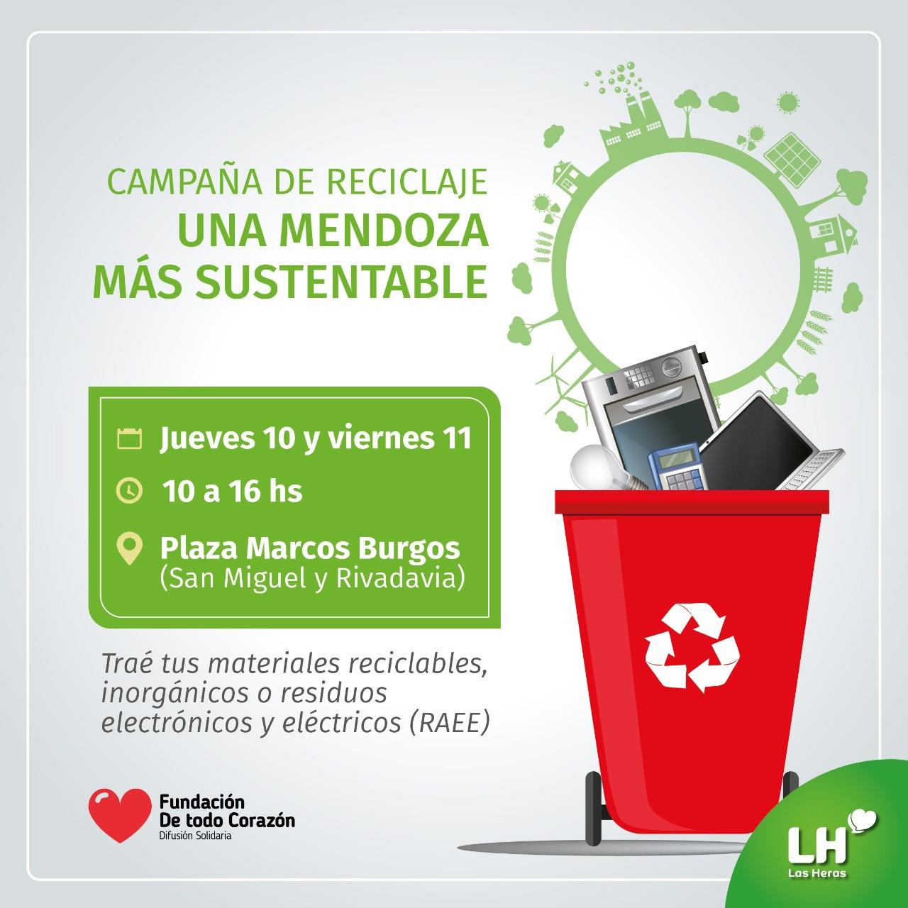 Campaña de reciclaje por una Mendoza más sustentable
