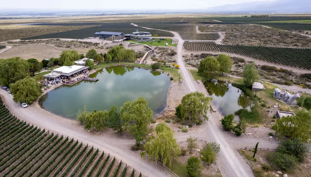 Vista aérea Huentala Wines, La Isabel Estate