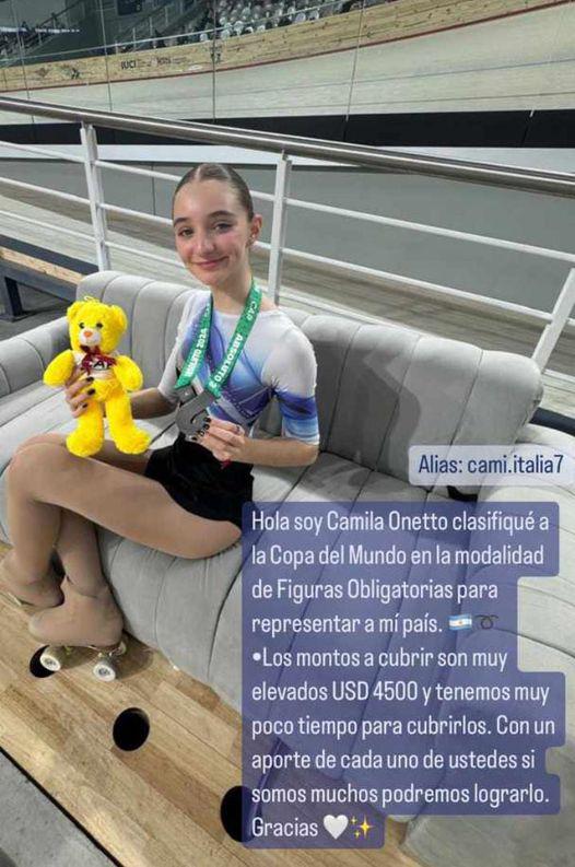 Patinaje artístico, Camila Onetto