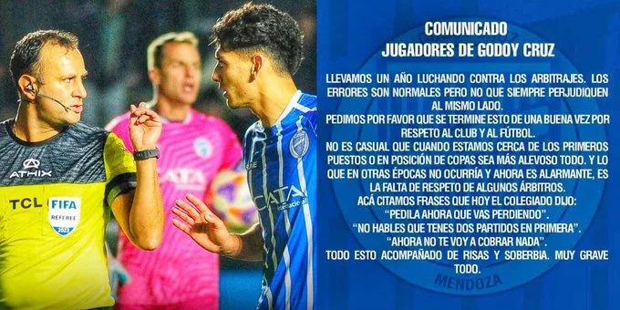 Godoy Cruz, comunicado jugadores