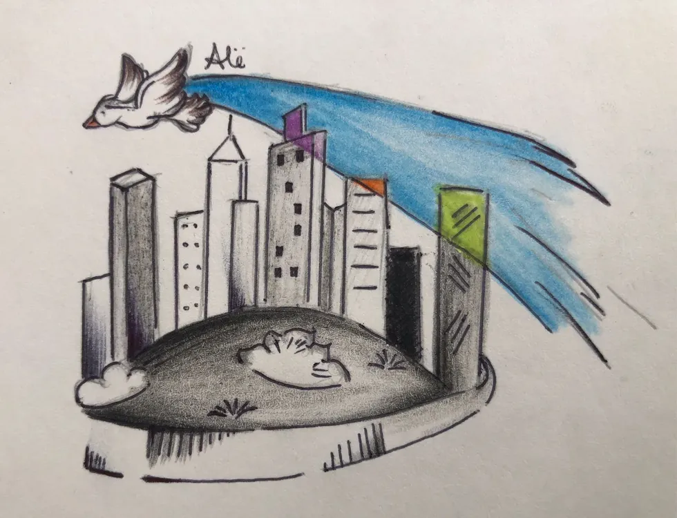 imagen vuela, amiga. vuela