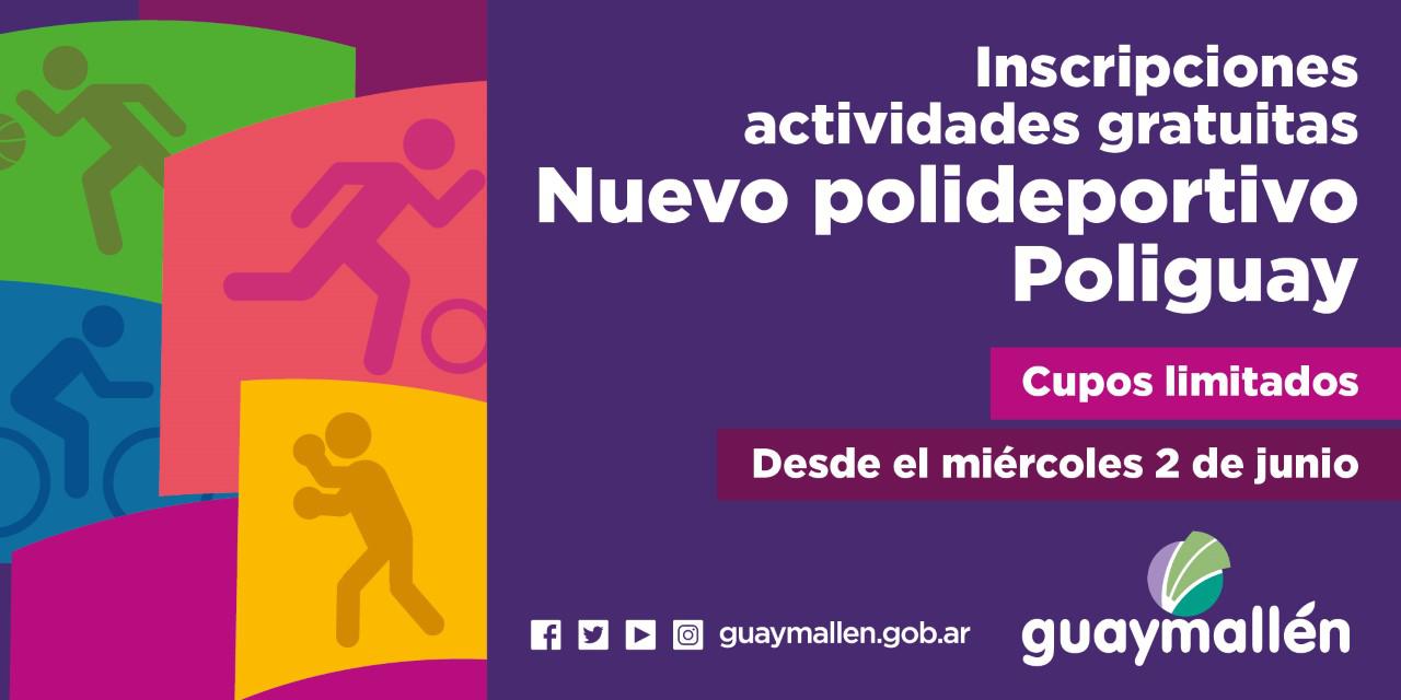 Poliguay, inscripciones actividades gratuitas