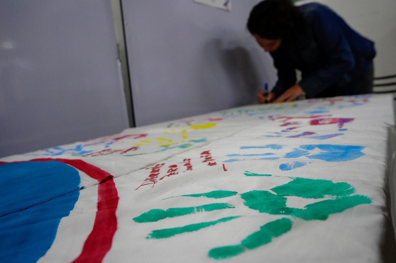 Las Heras, pintadas solidarias