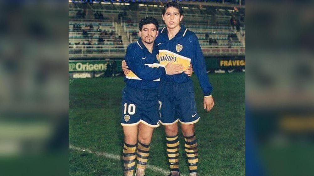 Riquelme y Maradona en Boca