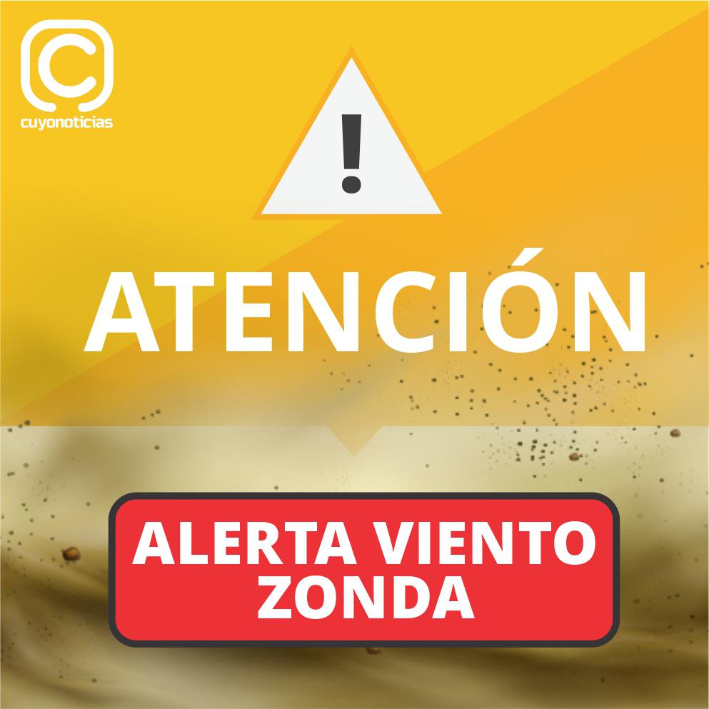 Para cuáles zonas de Mendoza rige el alerta de viento Zonda