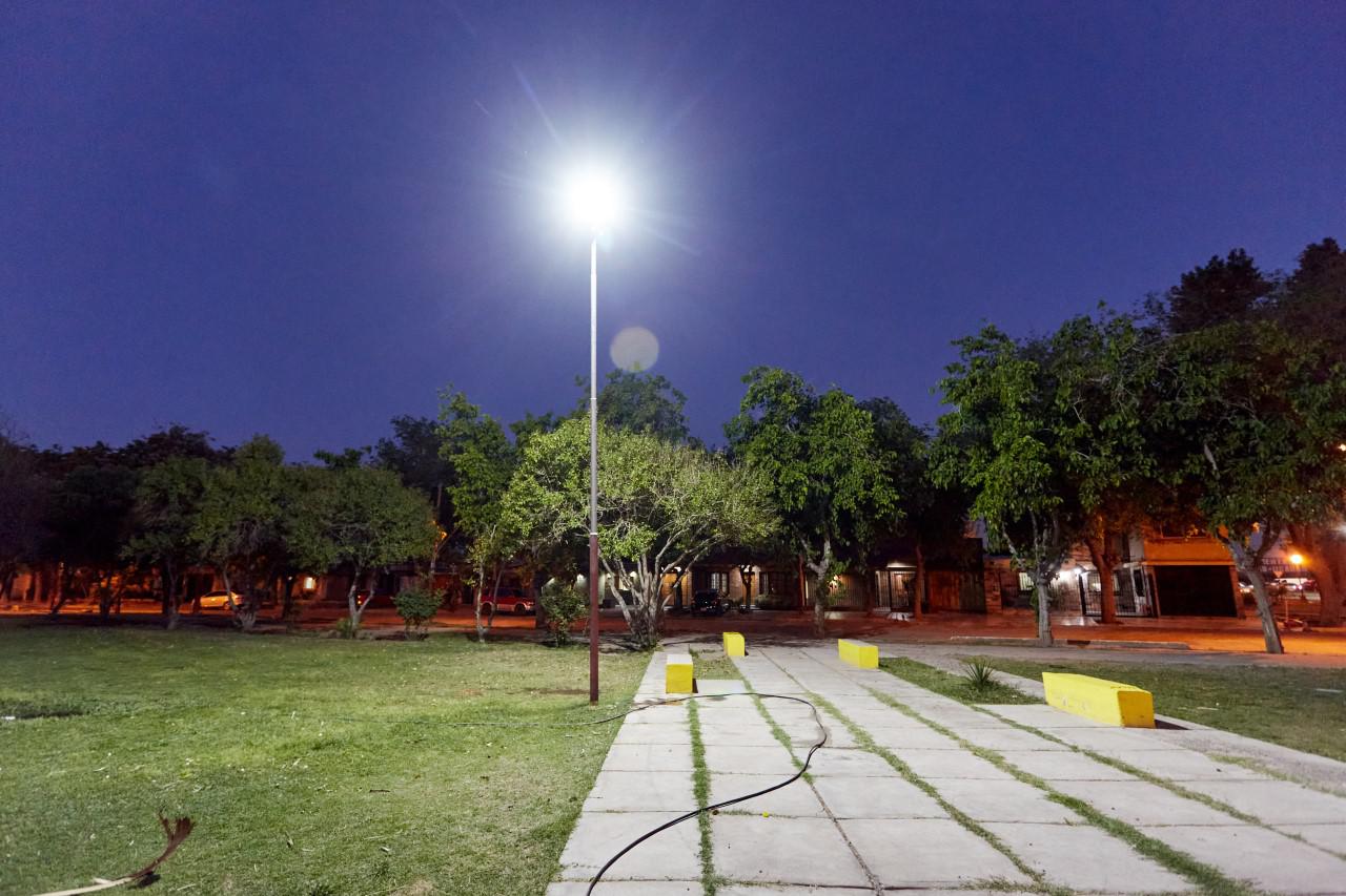 Las Heras, luminarias de bajo consumo