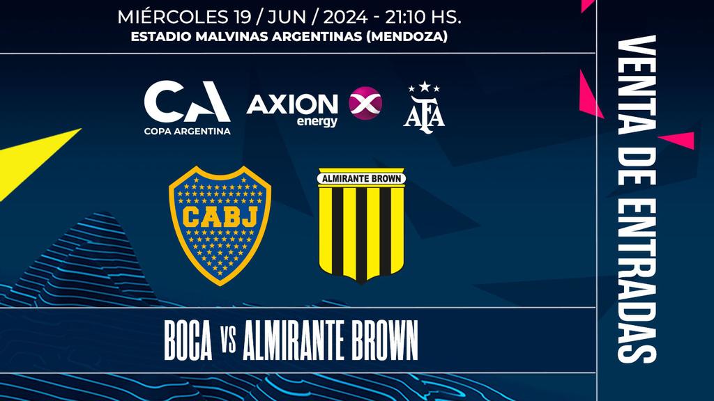 Copa Argentina, entradas Boca-Almirante Brown