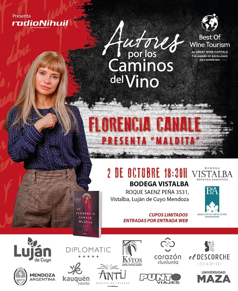 Flyer Florencia Canale - Autores por los Caminos del Vino (2)