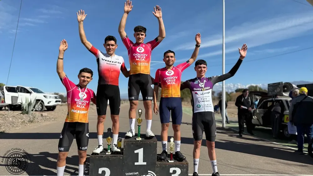 Ciclismo, podio 2da fecha, Luján de Cuyo