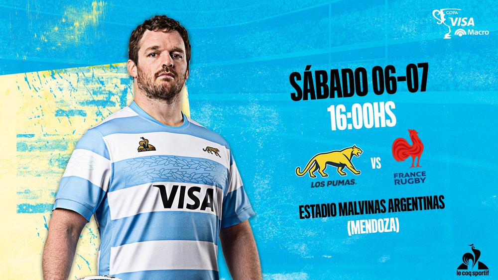 Rugby, Pumas-Francia, sábado 6 de julio