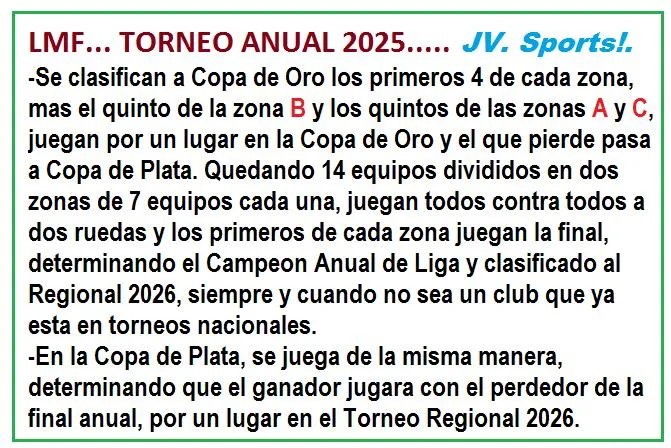 Liga Mendocina, Copas de Oro y Plata