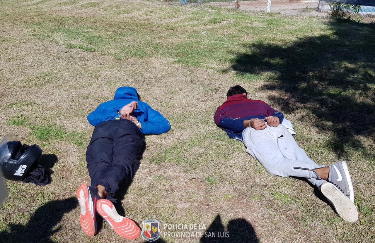 Detención a dos motochorros en San Luis 