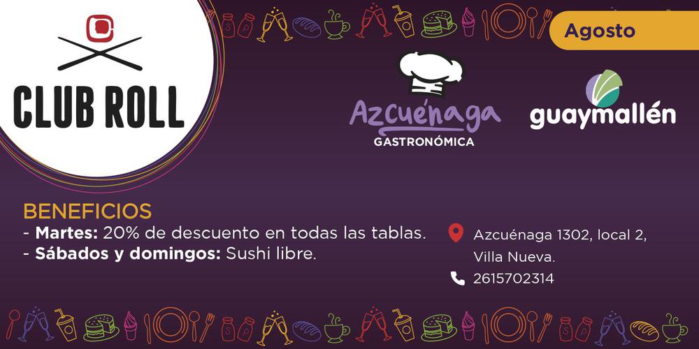 Azcuénaga- CLUB ROLL (agosto)
