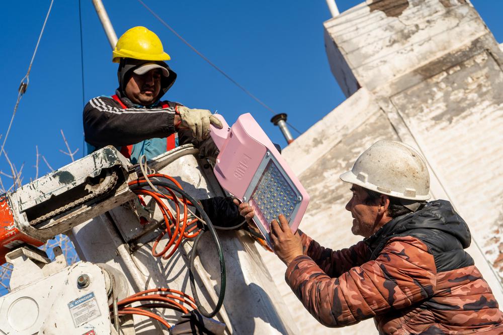 Las Heras, plan reconversión luminarias
