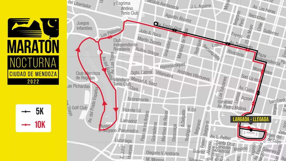 Maratón Nocturna, recorrido