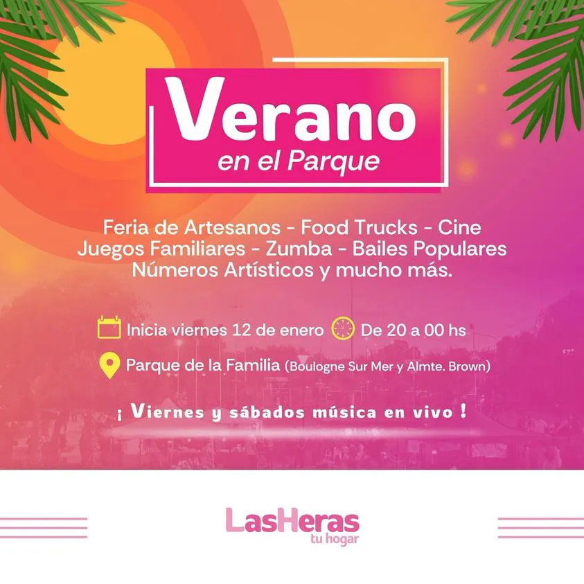 Las Heras, afiche Verano en el Parque